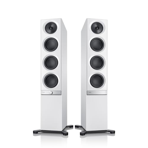 Teufel Stereo L Streaming Standlautsprecher - Musikstreaming über WLAN und Bluetooth, Multiroom, LAN, 3-Wege-System, Bassreflex - weiß von Teufel