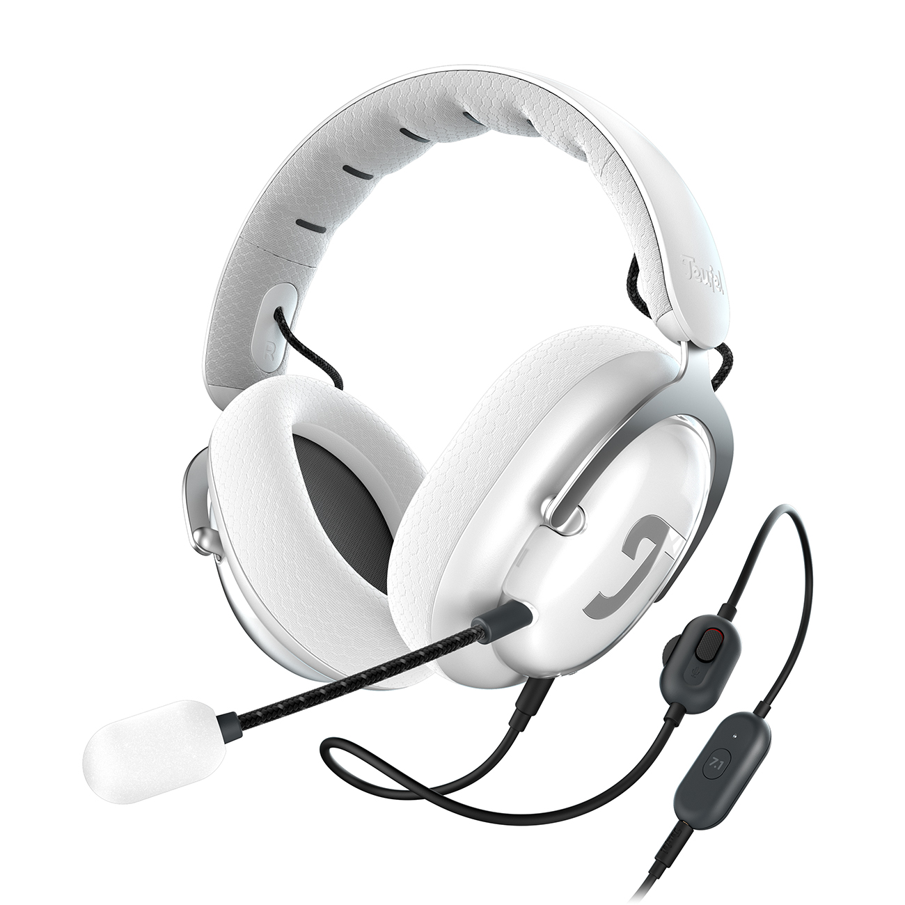 Teufel ZOLA Gaming-HD-Headset 7.1-Binaural-Surround-Sound Kraftvolller Bass Light Gray/Light Gray von Teufel