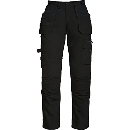 Texstar WP35 Damen Service Stretch Tasche Hose, Größe W31/L34, Schwarz von Texstar