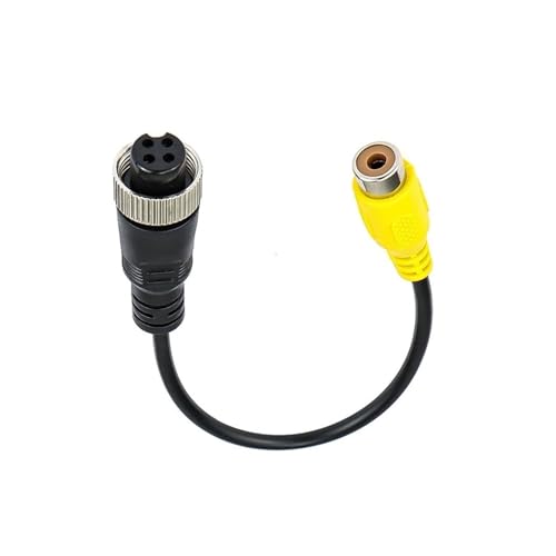 Rückwärtskamera Für Auto Hinten Kamera Monitor 4Pin Luftfahrt Kopf Stecker/Buchse Zu RCA AV/Buchse DC Mehrere Kabel Stecker Adapter Konverter Auto Rückansicht Kamera(4PinM-RCAW) von Tfkkaw