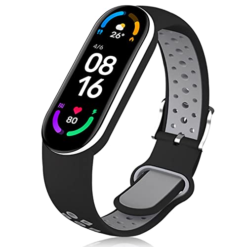 Th-some Armband für Xiaomi Mi Band 7, Verstellbares Sport Ersatzarmband für Xiaomi Mi Band 6/Xiaomi Mi Band 5 Smartwatch, Silikon Sport Uhrenarmband Kompatibel mit Xiaomi Mi Band 7/6/5 von Th-some