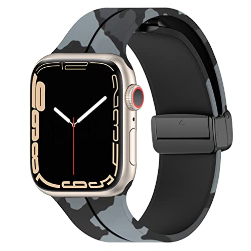 Th-some Armband kompatibel mit Apple Watch Armbander 41mm 40mm 38mm, Silikon Ersatzarmbänd Sport Magnetisches Uhrenarmband Kompatibel mit iWatch Series SE 8 7 6 5 4 3 2 1 von Th-some