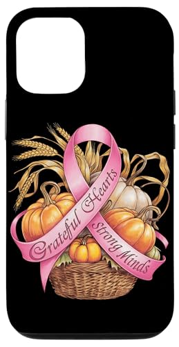 Hülle für iPhone 12/12 Pro Grateful Hearts Minds Thanksgiving Brustkrebs-Bewusstsein von Thanksgiving Cancer Support Girls Women Tees Gifts