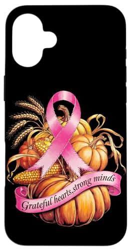 Hülle für iPhone 16 Plus Grateful Hearts Thanksgiving Brustkrebs-Bewusstsein von Thanksgiving Cancer Support Girls Women Tees Gifts