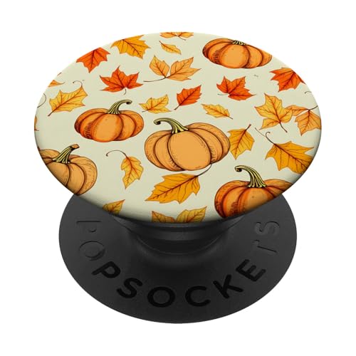 Gemütliche Herbstblätter und Kürbisse zum Erntedankfest PopSockets Klebender PopGrip von Thanksgiving Cozy Autumn Fall Designs