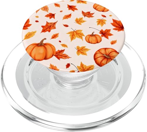 Herbstfarben und Kürbisse, gemütliches Thanksgiving-Muster PopSockets PopGrip für MagSafe von Thanksgiving Cozy Autumn Fall Designs