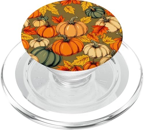 Rustikales Herbstblätter, gemütliches Muster für Thanksgiving PopSockets PopGrip für MagSafe von Thanksgiving Cozy Autumn Fall Designs