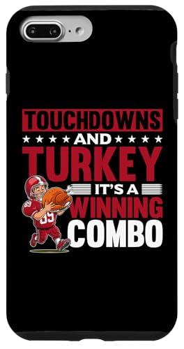 Hülle für iPhone 7 Plus/8 Plus Thanksgiving Fußball Türkei Touchdowns und Truthahn - es ist ein von Thanksgiving Football Turkey Season Graphics Co.