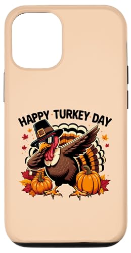 Hülle für iPhone 12/12 Pro Thanksgiving Lustiger Truthahn-Pilger tupfen Fröhlichen Türkei-Tag von Thanksgiving Funny Turkey Pilgrim dabbing tees