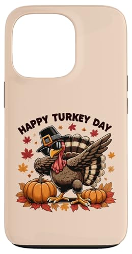 Hülle für iPhone 13 Pro Lustiger Truthahnpilger zum Erntedankfest, Kürbisse für Jungen und Kinder von Thanksgiving Funny Turkey Pilgrim dabbing tees