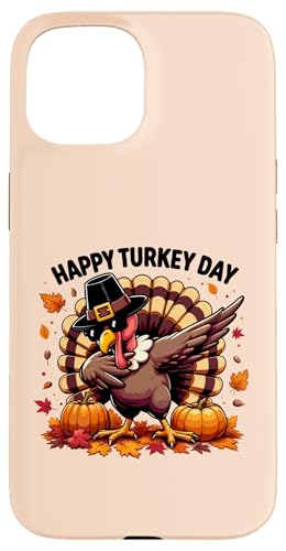 Hülle für iPhone 15 Thanksgiving Lustiger Truthahn-Pilger tupfen Fröhlichen Türkei-Tag von Thanksgiving Funny Turkey Pilgrim dabbing tees