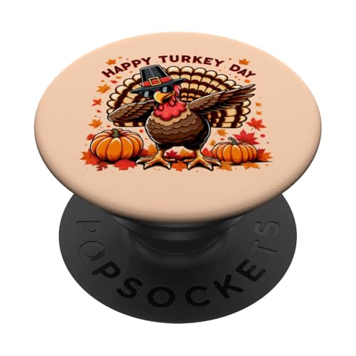 Thanksgiving Lustiger Truthahn-Pilger tupfen Fröhlichen Türkei-Tag PopSockets Klebender PopGrip von Thanksgiving Funny Turkey Pilgrim dabbing tees