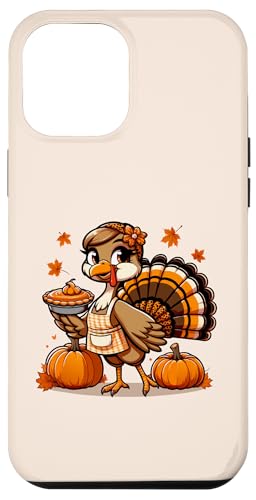 Hülle für iPhone 12 Pro Max Lustiger süßer Truthahn mit Kürbiskuchen zum Erntedankfest, für Damen, Mama von Thanksgiving Turkey Women Girl Leopard Print tees