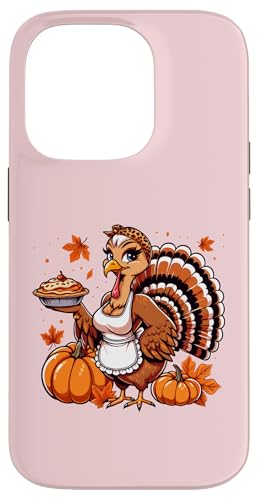 Hülle für iPhone 14 Pro Thanksgiving Truthahn Frauen Mama Leopardenmuster mit Kürbiskuchen von Thanksgiving Turkey Women Girl Leopard Print tees