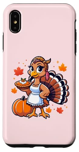 Hülle für iPhone XS Max Thanksgiving Truthahn Frauen Mama Leopardenmuster mit Kürbiskuchen von Thanksgiving Turkey Women Girl Leopard Print tees