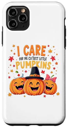 Hülle für iPhone 11 Pro Max Thanksgiving Halloween I Care for the Cutest Little Pumpkins von Thanksgiving for nurses