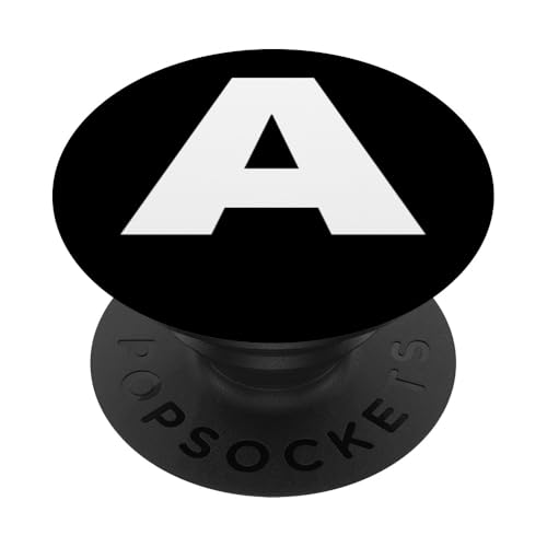 Der Buchstabe A Großbuchstabe einfarbig weiß fett gedruckt Text PopSockets Klebender PopGrip von The Alphabet