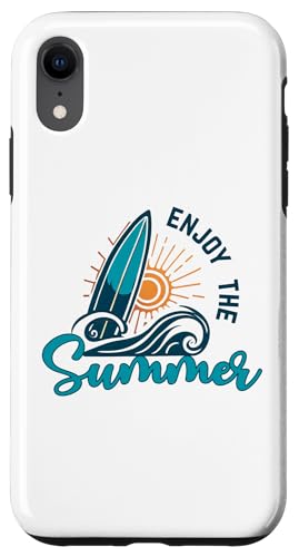 Hülle für iPhone XR Genieße die Sommer-Surfbrett-Grafik von The Aqua Cottage