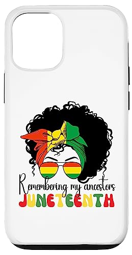 Hülle für iPhone 12/12 Pro Juneteenth: Erinnerung an meine Vorfahren: Messy Bun Black History von The Black History Store