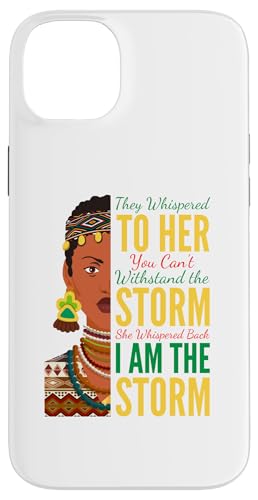 Hülle für iPhone 14 Plus Ich bin der Sturm - Black History Month - Messy Bun Girl von The Black History Store