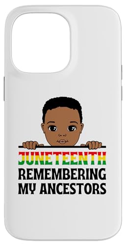 Hülle für iPhone 14 Pro Max Juneteenth Remembering my Ahnen Cute Black Boy von The Black History Store