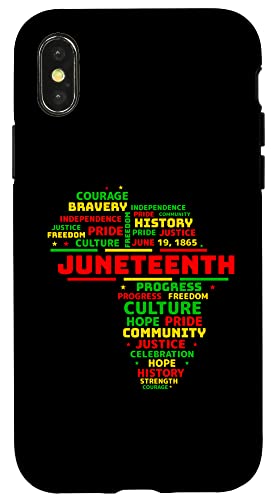 Hülle für iPhone X/XS Juneteenth Karte von Afrika 1865 Celebrate Black History von The Black History Store