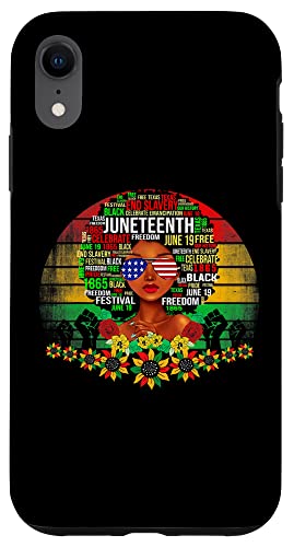 Hülle für iPhone XR Juneteenth Celebrate 1865 Black History Afrohair Damen von The Black History Store