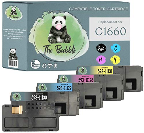 The Bubbli Original | Kompatibel Toner für Dell C1660 C1660w C1660dw C1660cn C1660cnw (4er Pack) von The Bubbli