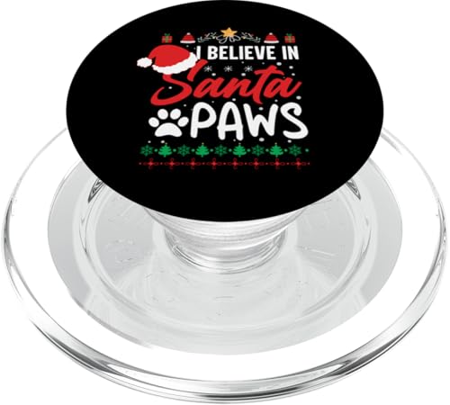 I Believe In Santa Paws Hunde- und Katzenliebhaber PopSockets PopGrip für MagSafe von The Christmas Apparel Store