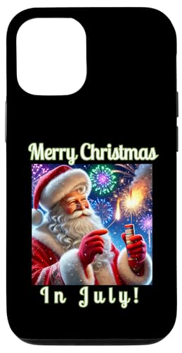 Hülle für iPhone 14 Frohe Weihnachten im Juli Shirts für Herren, Santa Surfing Shirt von The Christmas Shop That Happens In July