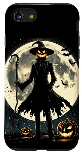 Hülle für iPhone SE (2020) / 7 / 8 Gruseliger geheimnisvoller Skelett-Halloween-Kürbis von The Cool and Spooky Halloween Art Store