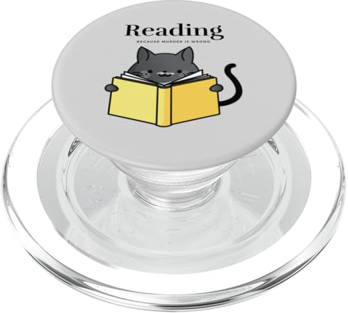 Lesen, weil Mord falsch ist, Buchliebhaberin, Leserin, süße Katze PopSockets PopGrip für MagSafe von The Cozy Mystery Company