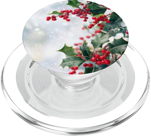 Holly Berry Weihnachten Blumenästhetik PopSockets PopGrip für MagSafe von .The Cozy Snowy Christmas Market