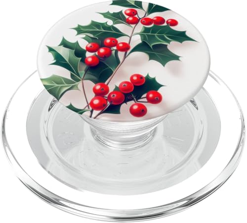 Holly Berry Weihnachten Blumenästhetik PopSockets PopGrip für MagSafe von .The Cozy Snowy Christmas Market