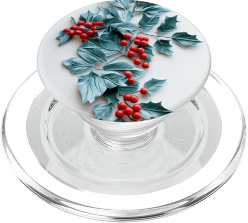 Holly Berry Weihnachten Blumenästhetik PopSockets PopGrip für MagSafe von .The Cozy Snowy Christmas Market