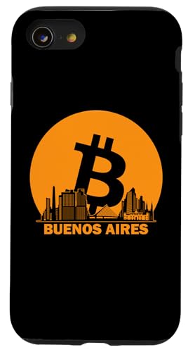 Hülle für iPhone SE (2020) / 7 / 8 Bitcoin Maximalist Bitcoin Skyline von Buenos Aires von The Crazy Cyber Bitcoin Art Store