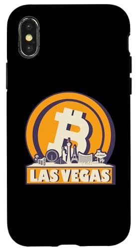 Hülle für iPhone X/XS Bitcoin Maximalist von Las Vegas - Bitcoin Skyline von Las Vegas von The Crazy Cyber Bitcoin Art Store