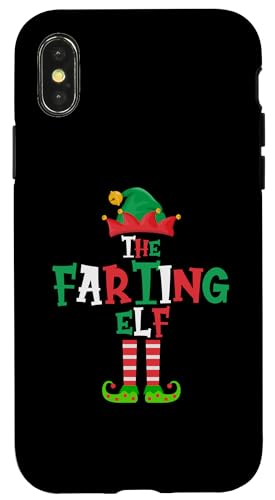 Hülle für iPhone X/XS Die furzende Elfe – lustige passende Familiengruppe Weihnachten von The Elf's Wardrobe