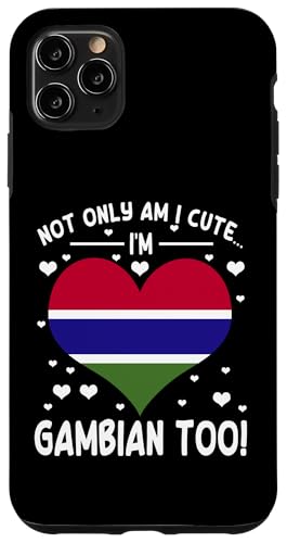 Hülle für iPhone 11 Pro Max Niedlicher Gambischer Spruch Gambia Flagge Herz Mädchen Jungen von The Gambia Flag Gambian Flag Pride