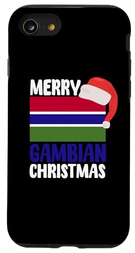 Hülle für iPhone SE (2020) / 7 / 8 Frohe Gambische Weihnachten Gambia XMAS Santa Hat Kostüm von The Gambia Flag Gambian Flag Pride