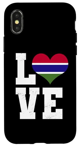 Hülle für iPhone X/XS Love Gambia Heart West Africa Lover Stolzer Gambianer von The Gambia Flag Gambian Flag Pride