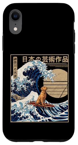 Golden Retriever Surfen The Great Wave Kanagawa Japanisch Hülle für iPhone XR von The Great Wave off Kanagawa - Otaku Harajuku Tees