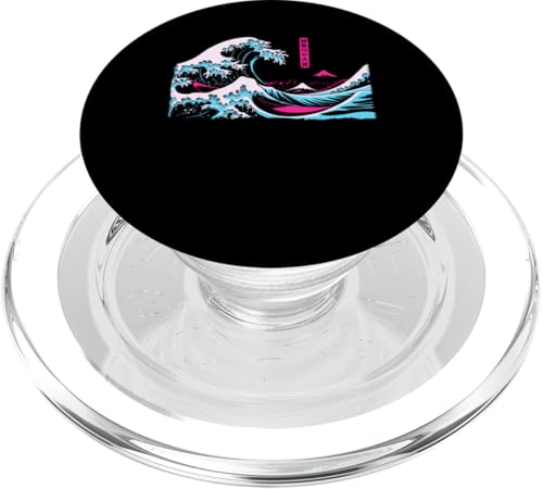 The Great Wave, Kanagawa, Vaporwave, Kanagawa, Synthwave, Japan PopSockets PopGrip für MagSafe von The Great Wave off Kanagawa - Otaku Harajuku Tees