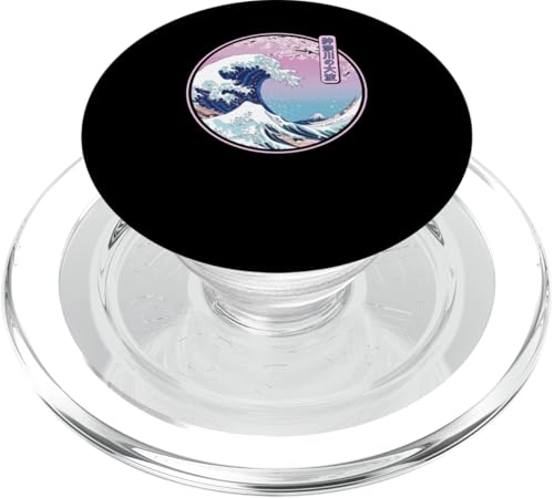 The Great Wave, Kanagawa, Vaporwave, Kanagawa, Synthwave, Japan PopSockets PopGrip für MagSafe von The Great Wave off Kanagawa - Otaku Harajuku Tees