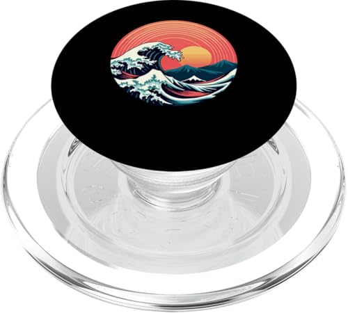 The Great Wave Kanagawa Retro 80er 90er Japanische Kanagawa Wave PopSockets PopGrip für MagSafe von The Great Wave off Kanagawa - Otaku Harajuku Tees