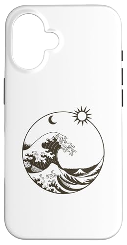 The Great Wave Kanagawa Retro 80er 90er Kanagawa Wave Japanese Hülle für iPhone 16 von The Great Wave off Kanagawa - Otaku Harajuku Tees