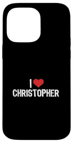 Hülle für iPhone 14 Pro Max Ich liebe Christopher von The "I Love Everything" Shop