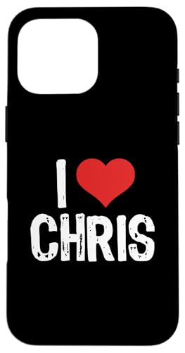 Hülle für iPhone 16 Pro Max Ich liebe Chris von The "I Love Everything" Shop