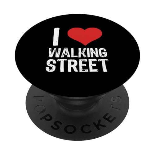 Ich liebe Walking Street PopSockets Klebender PopGrip von The "I Love Everything" Shop