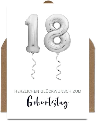 The Life Barn Postkarte mit Umschlag 18 Geburtstag Geburtstagskarte von The Life Barn